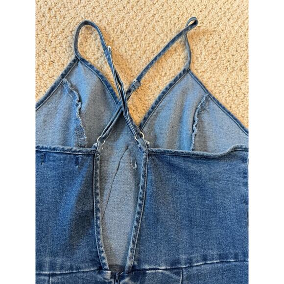 Active USA Denim Jean V-neck Dress - Picture 6 of 9
